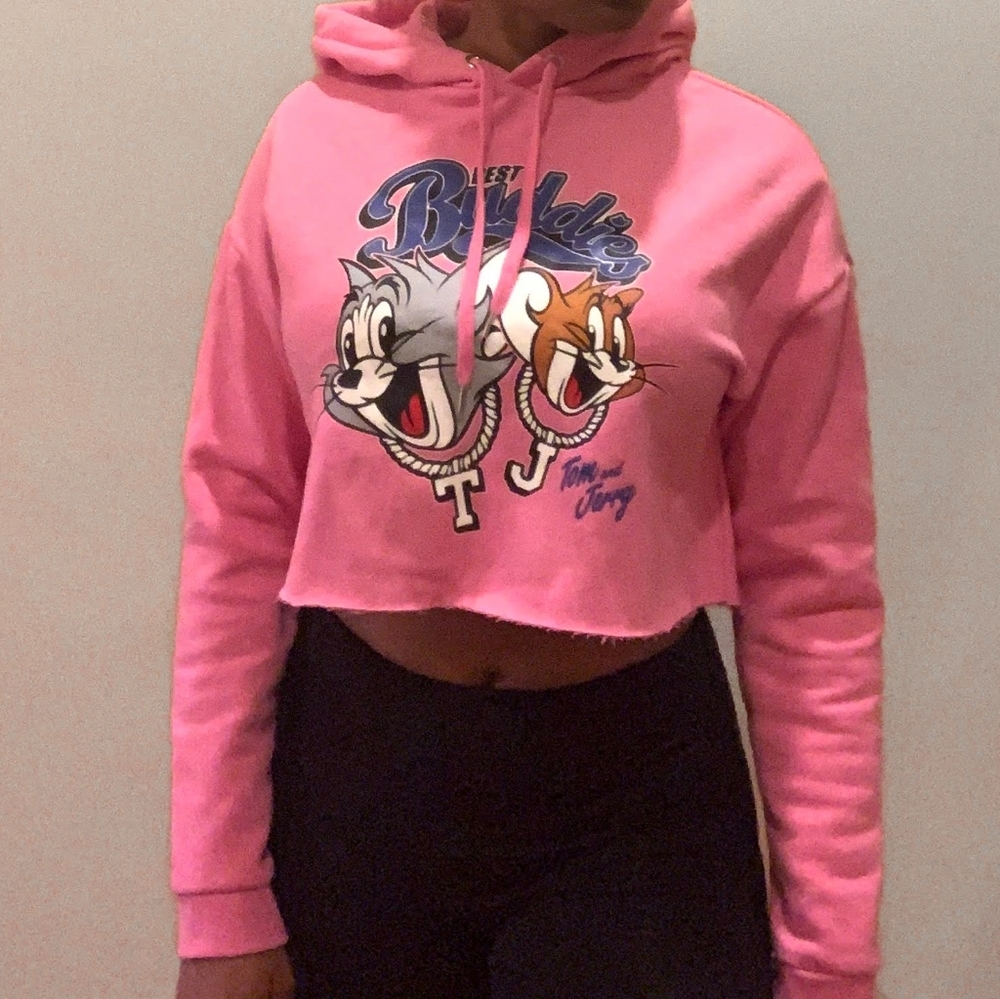 🐭 Tom & Jerry 🐹 Crop Top Hoodie
